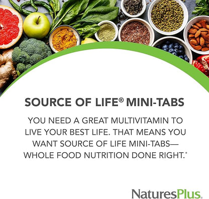 Natures Plus Source Of Life Mini-Tabs Multivitamin & Mineral Supplement - 360 Tablets
