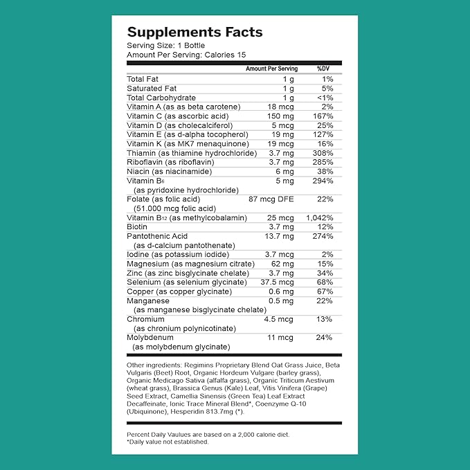 Liquid Multivitamin Shot for Men & Women, Sugar-Free Vitamin & Immune Dietary Supplement, Wellness Shot, Vegan & Clean Ingredients, 15-Pack, 30 fl oz