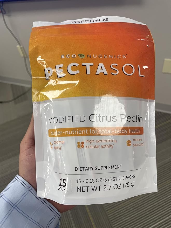 PectaSol Modified Citrus Pectin – 15 5g Stick Packs – Total-Body Health Supplement to Support Heart, Immune System, Inflammation Response & Healthy Aging + Maintain Healthy Galectin-3 Levels