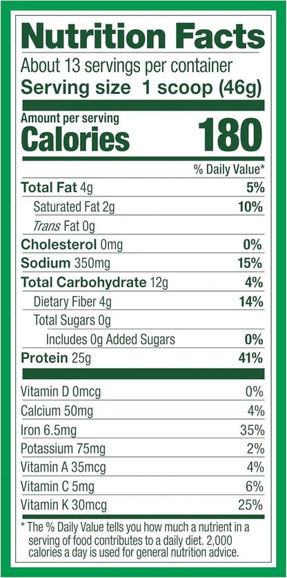 Vega Protein and Greens Protein Powder, Vanilla - 20g Plant Based Protein Plus Veggies, Vegan, Non GMO, Pea Protein for Women and Men, 1.3 lbs