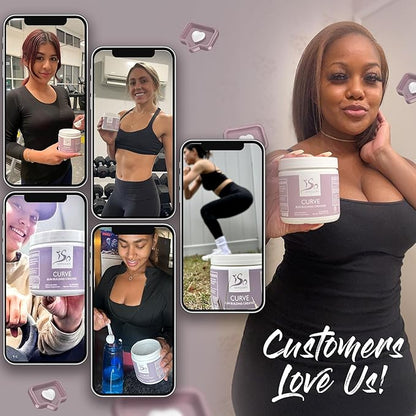 Curve Bum Building Creatine - Micronized 200 Mesh for Smooth Muscle Builder for Women, Creatine Women Enhancer, Energy Supplement for Booty Gains. 30 Unflavored Perfect Peach Servings