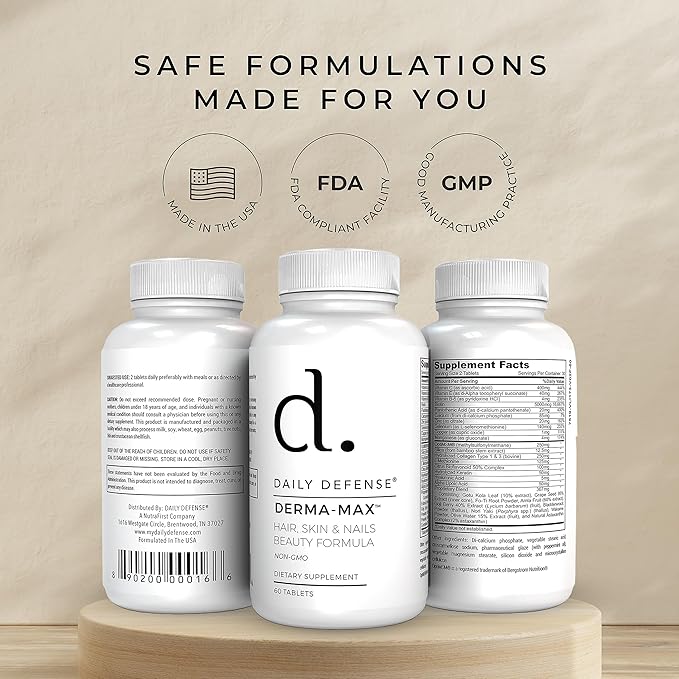 Collagen Supplements for Women - Hair Skin and Nails Vitamins with Biotin and Collagen, Calcium & More for Healthy Hair, Healthy Nails & Healthy Skin - Hair Vitamins for Men & Women