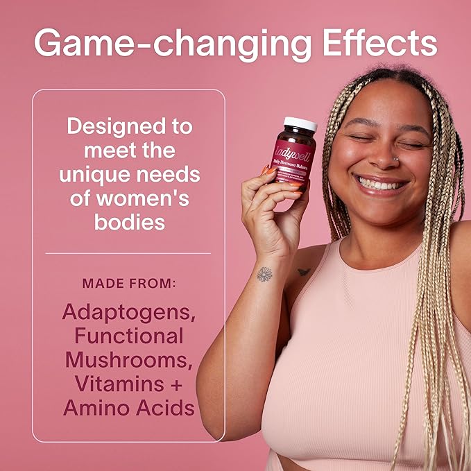 Daily Hormone Balance Capsules - Targeted Women's Health Supplement - Adaptogens, Vitamins, Functional Mushrooms, Amino Acids - Science-Backed, Plant-Based, Naturally-Effective - 60 Capsules