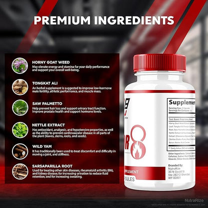 Vigor 8 for Men, Vigor 8 Pills Male Enhancing Formula, Vigor Eight Supplement Capsules Test Boost, Vigor8 Stamina Booster Reviews Horny Goat Weed Tongkat Ali (60 Capsules)