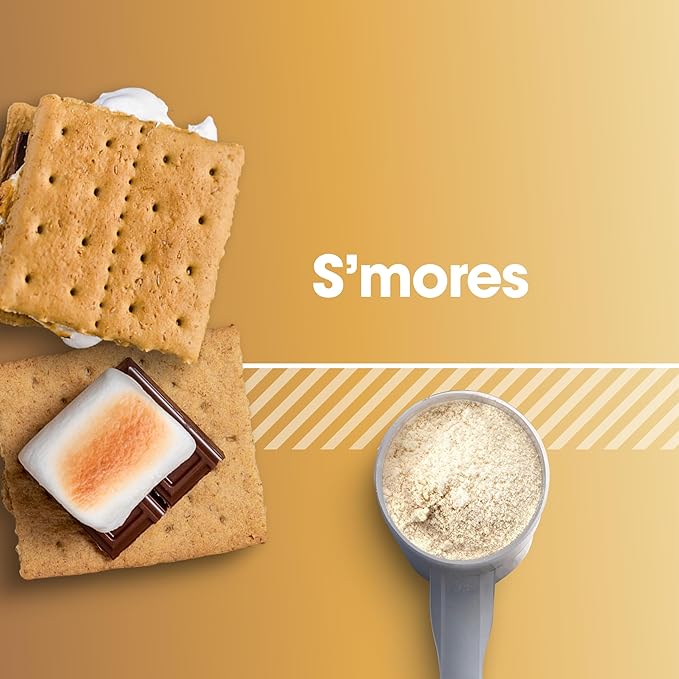 Optimum Nutrition 100% Gold Standard Whey Protein Powder - Protein Powder with a Blend of Hydrolyzed, Isolate and Whey Protein - Protein Powder for Muscle Recovery - S'Mores, 5.64 lb (80 Servings)