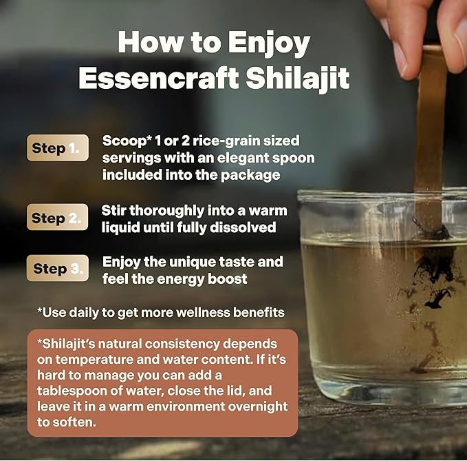 Pure Himalayan Organic Shilajit Resin - 500mg Max Potency, 85+ Trace Minerals, Humic & Fulvic Acid, Natural Shilajit Supplement for Immune Support, Energy & Cognitive Performance, 4 Month Supply, 60g