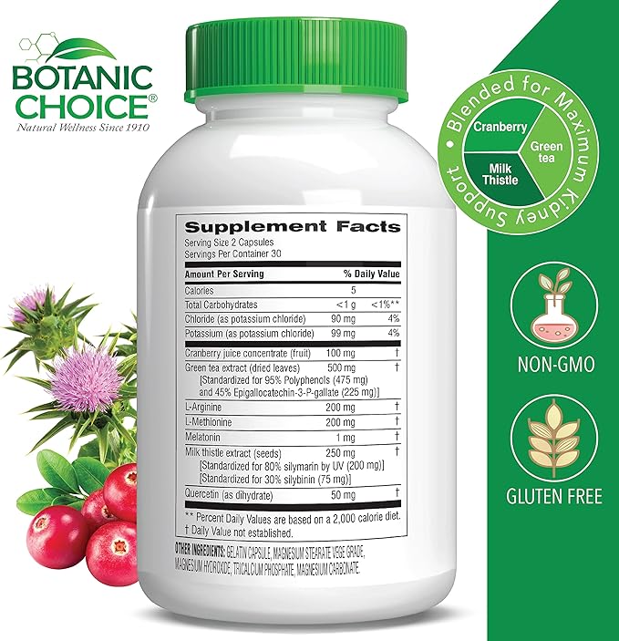 Botanic Choice Ultra Kidney Complex Capsules, 60-Count Bottle