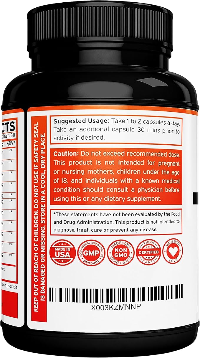 Horny Goat Weed For Men and Women - [Maximum Strength 1590mg] Maca, Ginseng, L-Arginine, Tribulus - Premium Hornygoatweed For Men - Icariin Epimedium For Men - 3rd Party Tested - USA Made - 120 Count