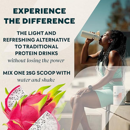 Myprotein Clear Whey Isolate Protein Powder, 1.1 Lb (20 Servings) Tropical Dragonfruit, 20g Protein per Serving, Naturally Flavored Drink Mix