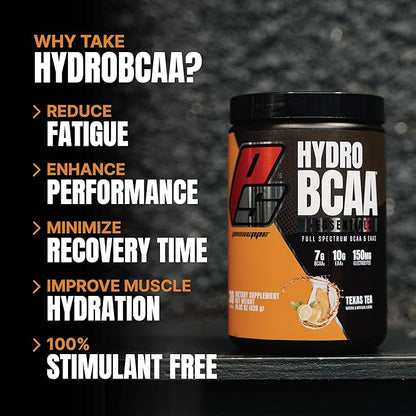 ProSupps HydroBCAA BCAA/EAA Full Spectrum Matrix, 7g BCAAs, 3g EAAs, 0g Sugar, 0g Carbs, 30 Servings, (Texas Tea Flavor)