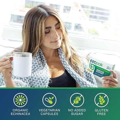 EZC Pak 5-Day Tapered Immune Support Booster - Vitamin Immune Support Supplement, Echinacea, Zinc Vitamin C, Immune Boosters for Adults - Immune Support Vitamins (Pack of 2)