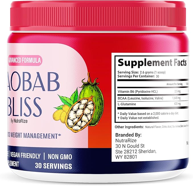 Baobab Bliss Powder, The Secret Native African Coffee, Baobab Bliss Detox to Support Fitness & Healthy Lifestyle, All Natural Fiber Supplement, BaobabBliss Organic Review (30 Servings)