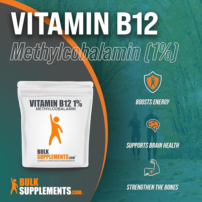 BulkSupplements.com Vitamin B12 1% Methylcobalamin Powder (5 Kilograms - 11 lbs)
