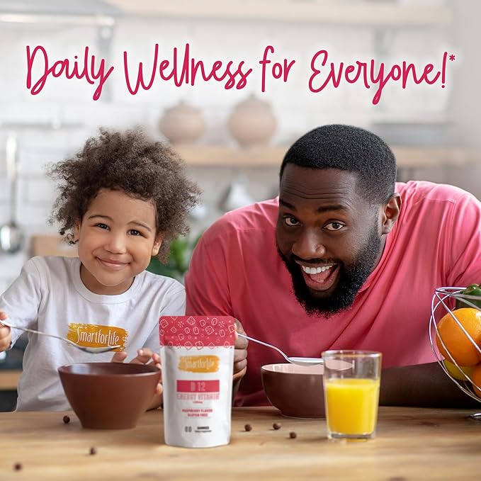 B12 Gummy Vitamins - 1500 mcg Vitamin B12 Gummies for Adults and Kids - Helps with Energy, Metabolism, Bone Nervous System Support - Raspberry Flavor - 60 Count - 60 Day Supply