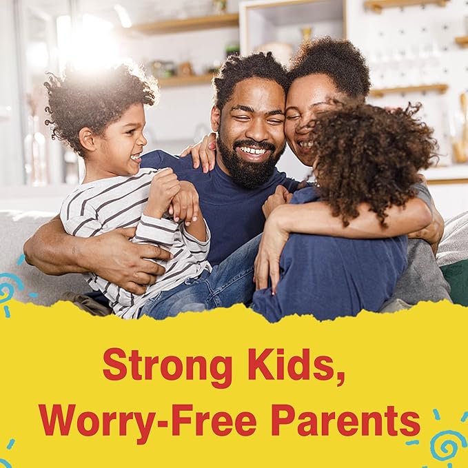 Kids Multivitamin Gummies with Iron, Vegan Omega 3 (EPA/DHA), Probiotics, Kids Vitamin A, C, D, E & Zinc for Immune Support, Multivitamin for Kids 4+, Sugar Free, Gluten Free, Fruit Flavor, 60 Counts