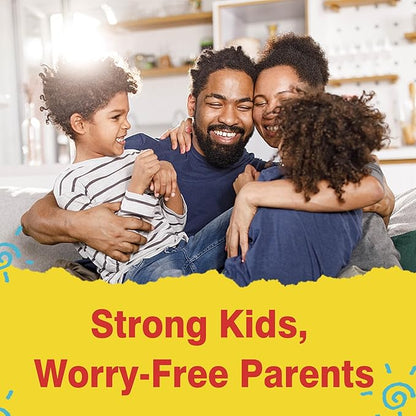 Kids Multivitamin Gummies with Iron, Vegan Omega 3 (EPA/DHA), Probiotics, Kids Vitamin A, C, D, E & Zinc for Immune Support, Multivitamin for Kids 4+, Sugar Free, Gluten Free, Fruit Flavor, 60 Counts