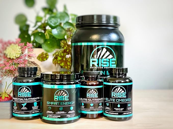 Rise Elite Nutrients with Vitamin A, Vitamin C, Vitamin D, Vitamin E, Calcium, Magnesium, Ashwagandha, and CoQ10 Supplement | Multivitamin for Men and Women