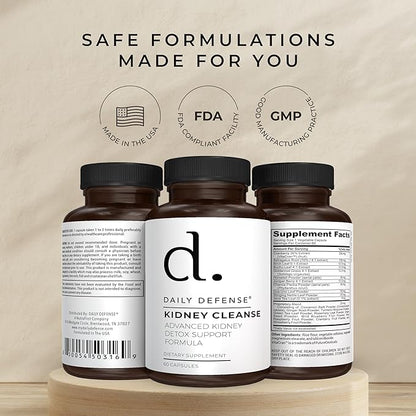 Kidney Support Supplement Kidney Cleanse & Detox Vitamins with Chanca Piedra, Astragalus Root, Cranberry Extract, Stinging Nettle Leaf, Horsetail Powder, Juniper Berry & More - 60 Caps