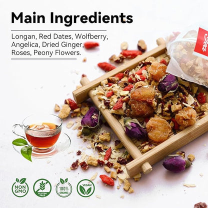 Laicuherb Natural Womb Fertility Tea for Women Ovary and Uterus Cleanse, Womb Detox Fibroid Tea Helps with Hormone Balance and Get Pregnant Fast for Women, Pcos Tea for Period Regularity 10 Teabags