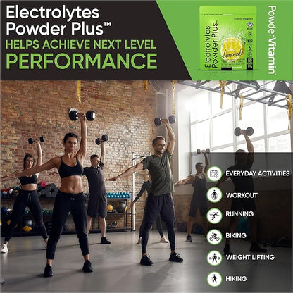 Electrolytes Powder Plus (50 Servings), 0 Calorie Keto, 0 Sugar, No Maltodextrin,1000mg Potassium,120mg Calcium,120mg Magnesium, Hydration Powder (50 Servings, Lemonade)