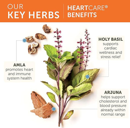 Himalaya HeartCare, Cholesterol & Blood Pressure Supplements for Cardiovascular Wellness and Heart Health, 720mg, 240 Capsules, 2 Month Supply