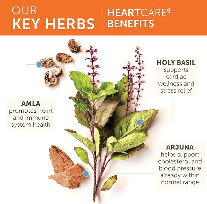 Himalaya HeartCare, Cholesterol & Blood Pressure Supplements for Cardiovascular Wellness and Heart Health, 720mg, 240 Capsules, 2 Month Supply