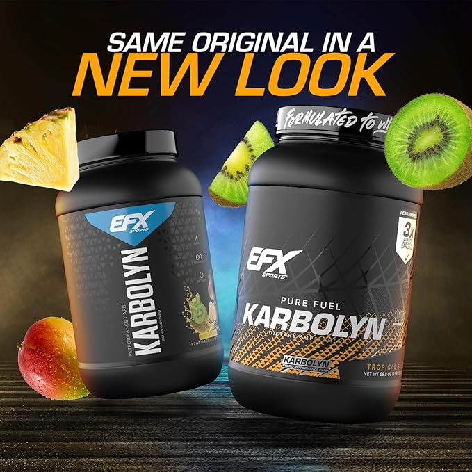 EFX Sports Karbolyn Fuel | Fast-Absorbing Carbohydrate Powder | Carb Load, Sustained Energy, Quick Recovery | Stimulant Free | 37 Servings (Tropical Storm)