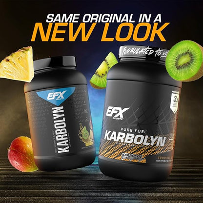 EFX Sports Karbolyn Fuel | Fast-Absorbing Carbohydrate Powder | Carb Load, Sustained Energy, Quick Recovery | Stimulant Free | 37 Servings (Tropical Storm)