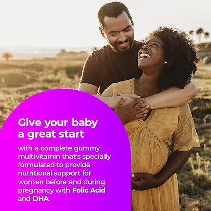 One A Day Women’s Prenatal Multivitamin Gummies Including Vitamin A, C, D, B6, B12, Folic Acid & more, 120 Count, Supplement for Before and During Pregnancy