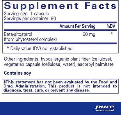 Pure Encapsulations Beta-Sitosterol | Supplement for Urinary Flow and Health* | 90 Capsules