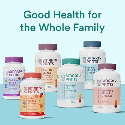 SmartyPants Prenatal Vitamins for Women, Multivitamin Gummies: Pre and Postnatal Vitamins, Biotin, Methylfolate, Vitamin D3, C, Vitamin B12, B6, Vitamin A, K & Zinc, 60 Count (30 Day Supply)