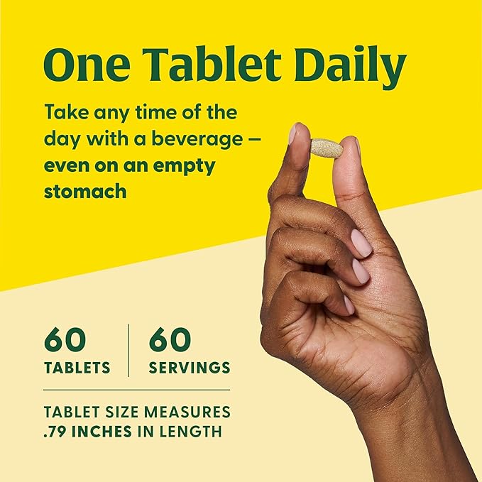 MegaFood Balanced B Complex - B Complex Vitamin Supplement - 8 B Vitamins Including Vitamin B6, Vitamin B12, Folate, Biotin & More - Supports Cellular Energy Production - Vegan, Gluten Free - 60 Tabs