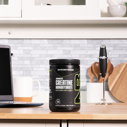 NutraBio Pure Creatine Monohydrate Powder Supplement, Unflavored, (300 g) - Supports Bulk Muscle Energy, Recovery, and Strength - HPLC Tested Pure Grade Creatine Powder Supplement for Men and Women