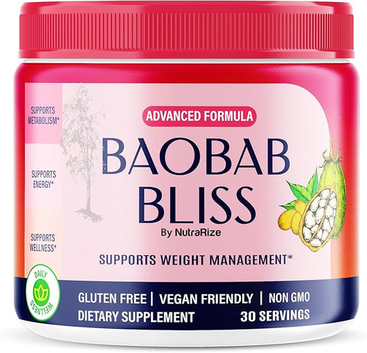 Baobab Bliss Powder, The Secret Native African Coffee, Baobab Bliss Detox to Support Fitness & Healthy Lifestyle, All Natural Fiber Supplement, BaobabBliss Organic Review (30 Servings)