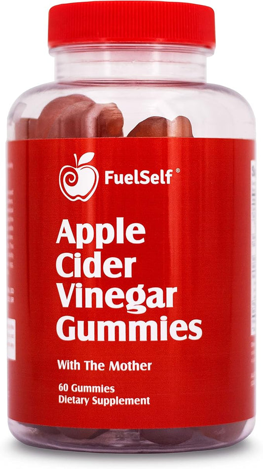 Apple Cider Vinegar Gummy Vitamins with The Mother, 1 Pack, 60 Count :: Metabolism Management, Immunity, Detox :: Vegan, Gluten-Free, Vitamin B6, B12, Pomegranate, Beet Root