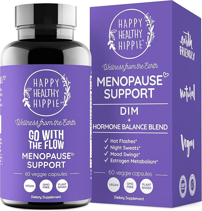 Menopause Support – DIM Supplement + Probiotics | Estrogen Supplement for Women | Dong Quai for Menopause Relief | Hormone Balance for Women | Hot Flashes, Mood Swings, & Night Sweats - Vegan, 60ct