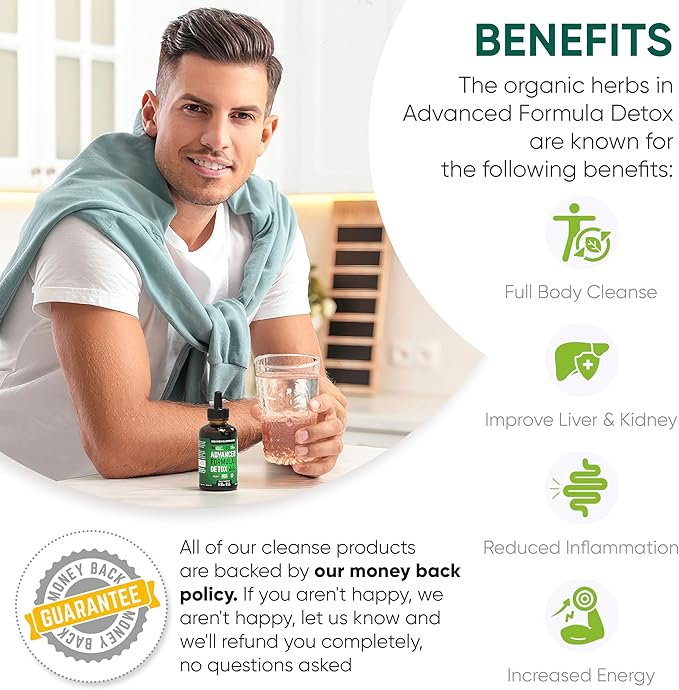 Salutem Vita™ Liquid Advanced Formula Detox - Detoxify and Rejuvenate: Liquid Dietary Supplement for Total Body Cleanse - Supplement for Toxin Removal - 1 Pack - 2 Fl Oz (20 Servings)