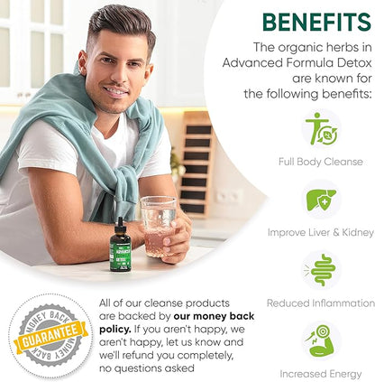 Salutem Vita™ Liquid Advanced Formula Detox - Detoxify and Rejuvenate: Liquid Dietary Supplement for Total Body Cleanse - Supplement for Toxin Removal - 1 Pack - 2 Fl Oz (20 Servings)