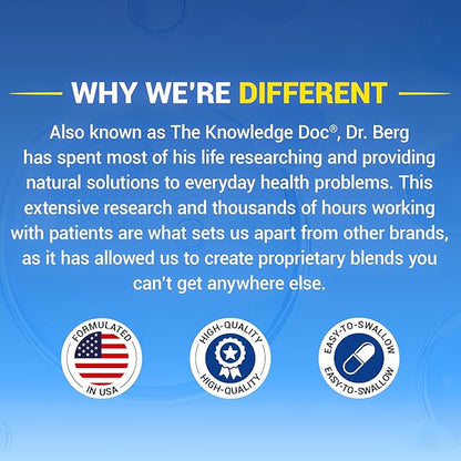 Dr. Berg Magnesium Glycinate with Vitamin D & B6 for Stress Relief, Calm, Relaxation, & Good Sleep* - 120 mg Magnesium Bisglycinate Capsules - High Absorption Chelated Magnesium Glycinate - 90 Caps