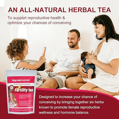 Laicuherb Natural Fertility Tea, for Women Hormone Balance & Conception Support, 20 Tea Bags Spearmint Tea to Support Menstrual Cycle & Reproductive Health, Organic Conception Tea to Get Pregnant Fast