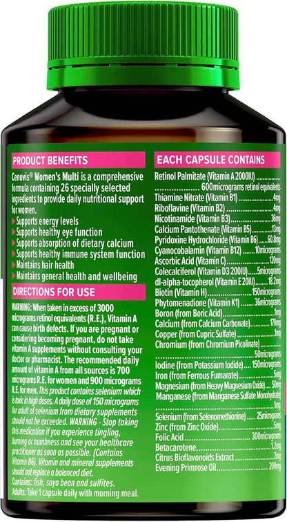 Once Daily Women's Multi Vitamins &Minerals 50 Capsules
