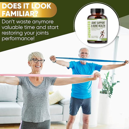 NutraPro Glucosamine Chondroitin MSM Joint Relief Supplements & Bone Health - for Knee & Joint Relief, Bone Strength, Joint Health, Movement, Flexibility, Strength & Comfort.45 Days Servings