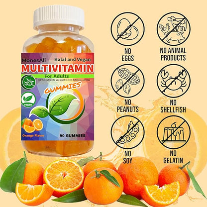 Multivitamin Vitamin Gummies, Vegan Friendly, Halal Multivitamin, Supplements for Men, Vitamins for Women, Gummy Vitamins for Women, Daily Vitamins