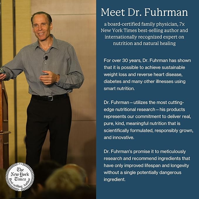 Dr. Fuhrman Women's Daily Multivitamin - Vegan Formula for Women Over 50, 120 Capsules, Essential Vitamins for Optimal Health and Wellness