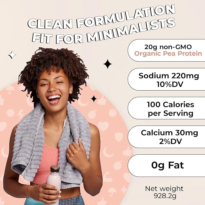 Future Kind Vegan, Vanilla (34srv) - Whey Free Protein Powder for Men and Women Pea Plant Protein for Lean Muscle - Sugar-Free, Soy-Free Non Dairy, w/Iron and Fiber