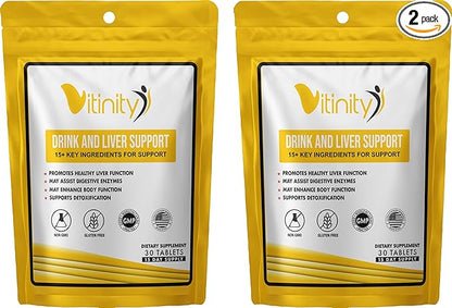 Anti Drink Liver Support Supplement-15+Key Ingredients for Craving Support,Liver Health,Kudzu, Milk Thistle,Holy Basil,DHM,All Natural Cleanse,Gradual Reduction,Nutrient Replenisher Tablets(30 Days)