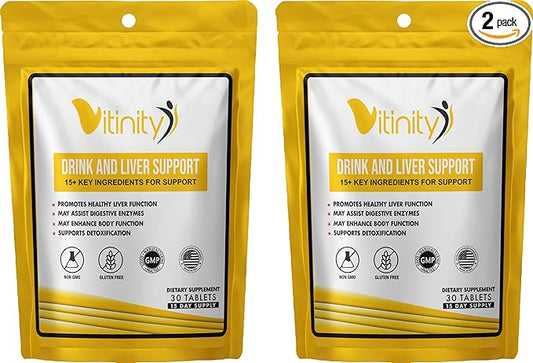 Anti Drink Liver Support Supplement-15+Key Ingredients for Craving Support,Liver Health,Kudzu, Milk Thistle,Holy Basil,DHM,All Natural Cleanse,Gradual Reduction,Nutrient Replenisher Tablets(30 Days)