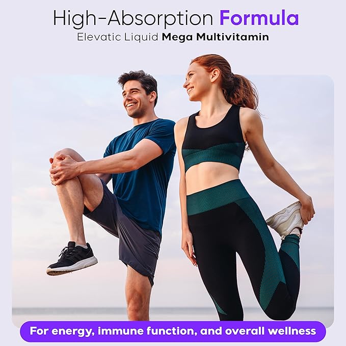 Mega Liquid Multivitamin | 32 Fl.oz (960ml) | Easy to Consume Daily Use Multivitamin Liquid | Nutrition & Immune Support | Packed with Vital Nutrients for All