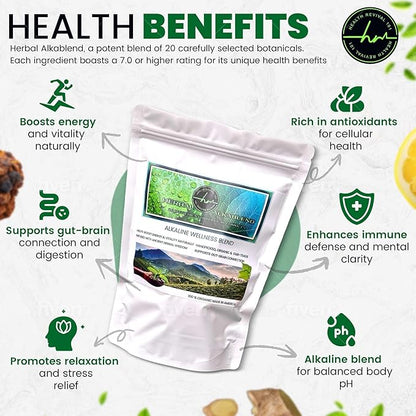 Herbal Alkablend- 20 Ingredient Tea- Holistic Wellness | Optimal Versatility in Health |Supports Immune System, Digestion, and Energy | Natural Body Cleanse and Detox