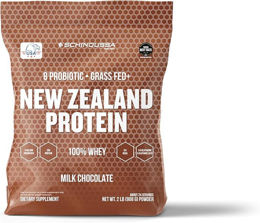 Probiotic Whey Protein Powder | Chocolate | 2 lb | Grass-Fed | New Zealand PROBIOTIC WHEY Milk Chocolate|Natural Flavors|910g|24 Servings